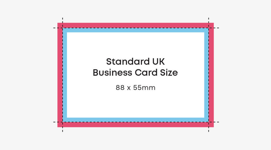 What size is a business card uk?